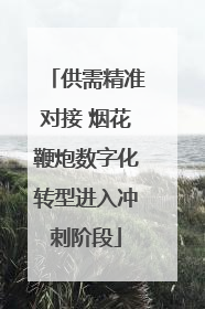 供需精准对接 烟花鞭炮数字化转型进入冲刺阶段